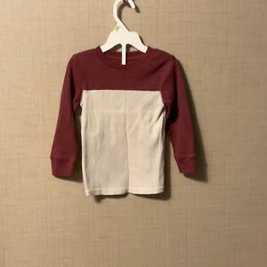Cat & Jack Maroon and White Long Sleeve Tee